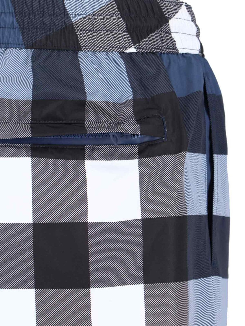 Burberry “Check” Drawstring Swim Shorts – Multicolor
