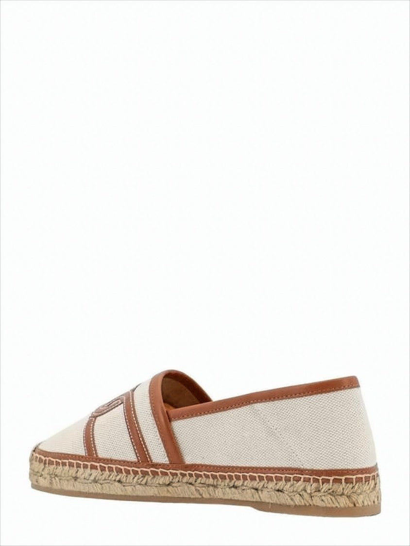 Tod's Canvas And Leather Slip-On Loafers With Jute Sole