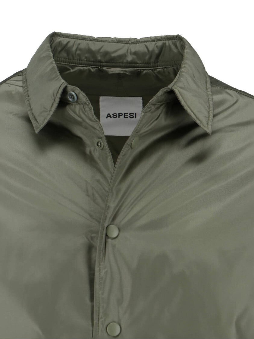 Aspesi Classic Green Button-Down Shirt With Appeal