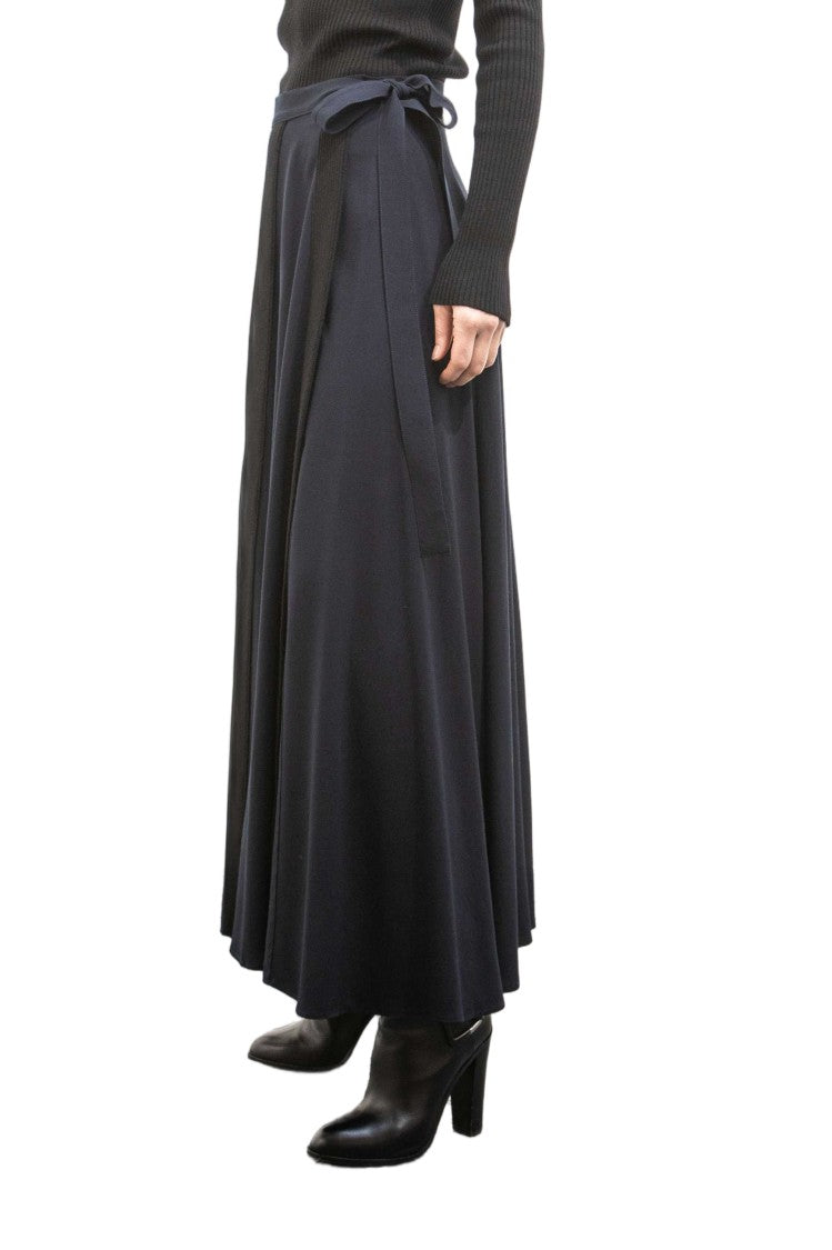 Pier Antonio Gaspari Wrap-Around Flowing Side-Tie Maxi Skirt