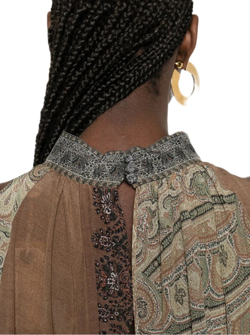 Pierre-Louis Mascia Maxi Dress With Paisley And Floral Patchwork Design