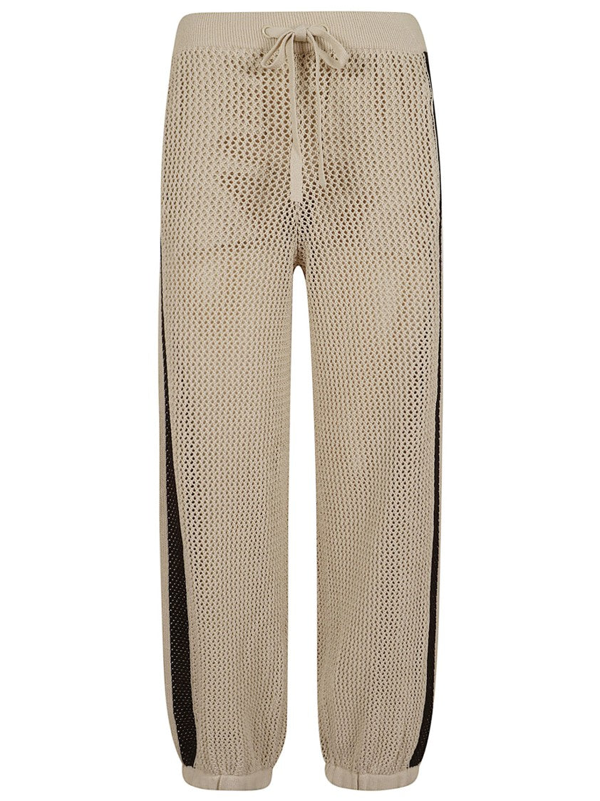 Pinko Sporty Track Pants With Removable Culottes And Side Stripes
