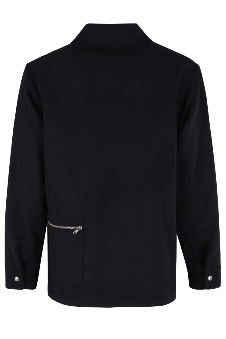 Department 5 Giaccia Camicia Over Blue Wool Jacket