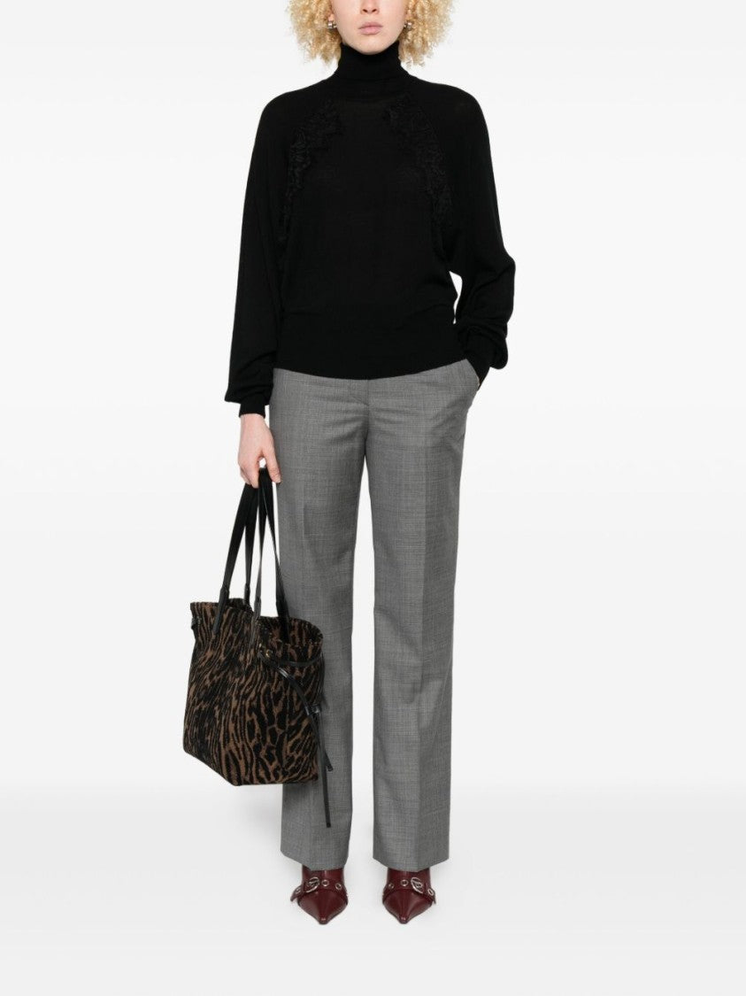 Liu Jo High Turtleneck Black Wool Sweater