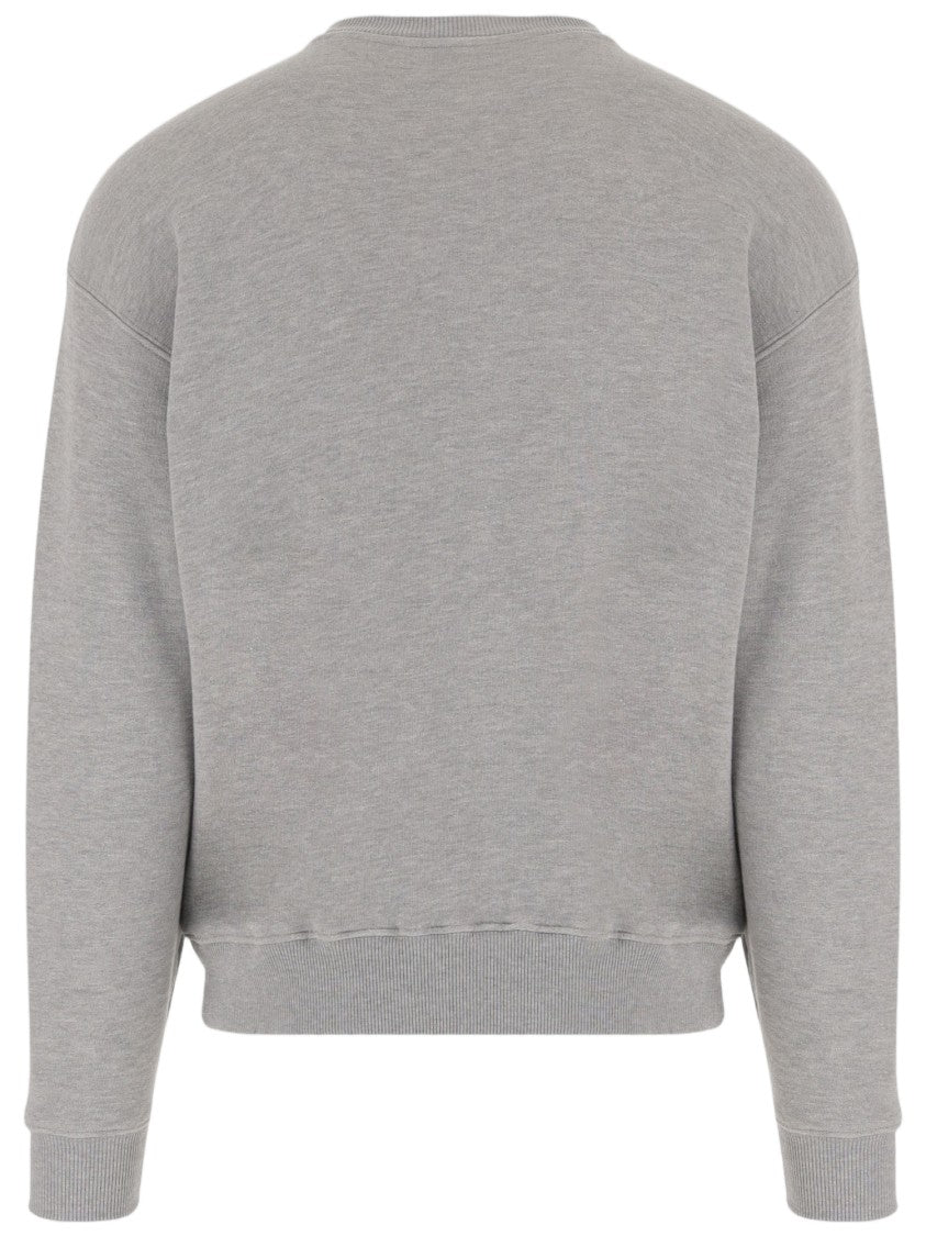 Autry Grey Embroidered Cotton Sweatshirt