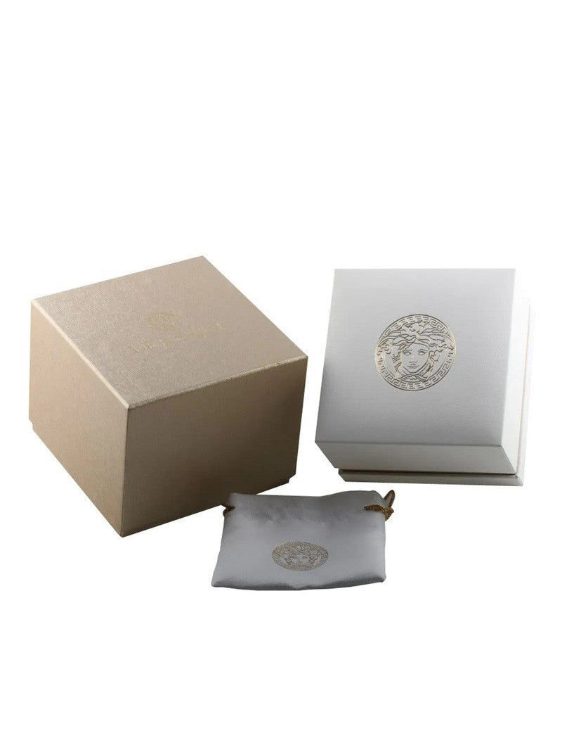 Versace Hellenyium 35Mm Swiss-Made Quartz Watch With Black Dial