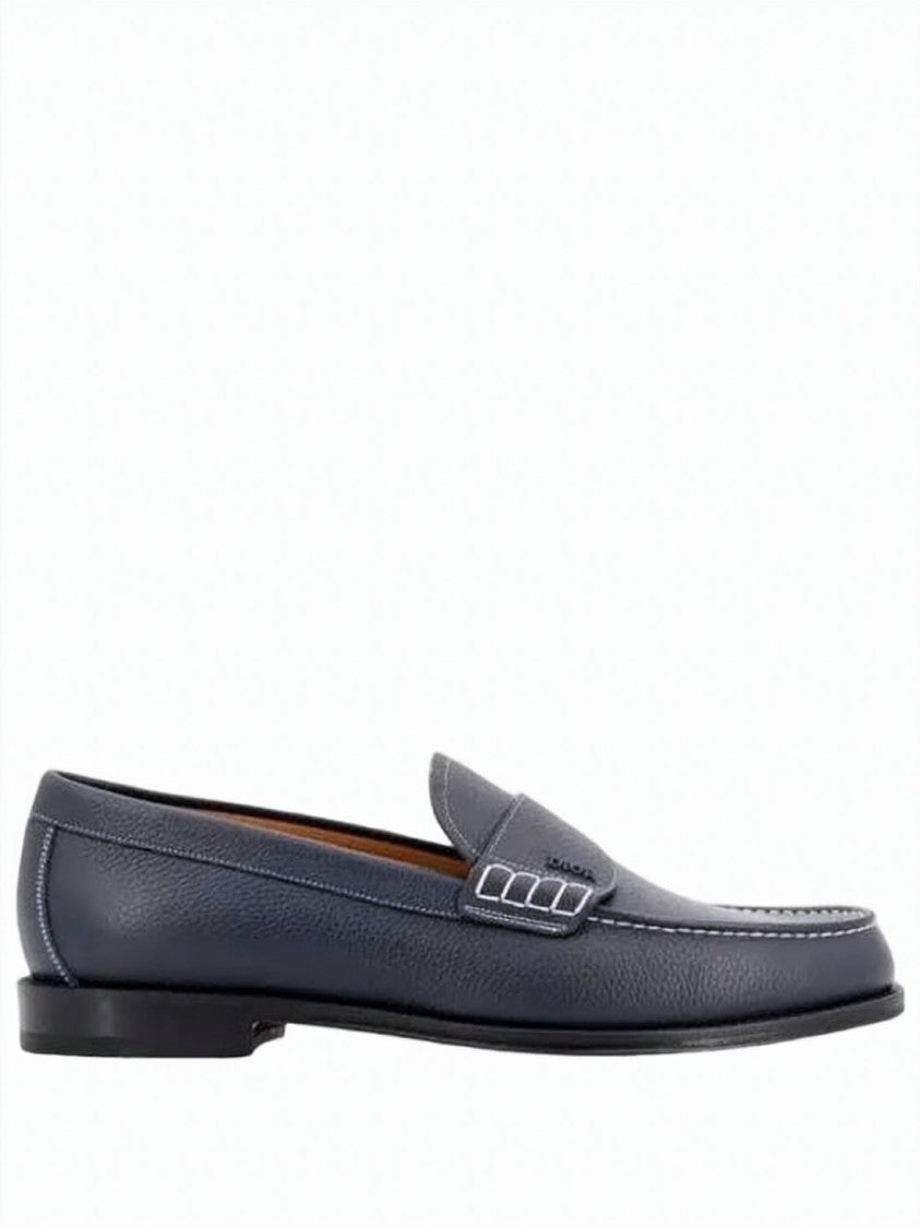 Dior Calf Leather Loafer With Rounded Toe And Decorative Detail