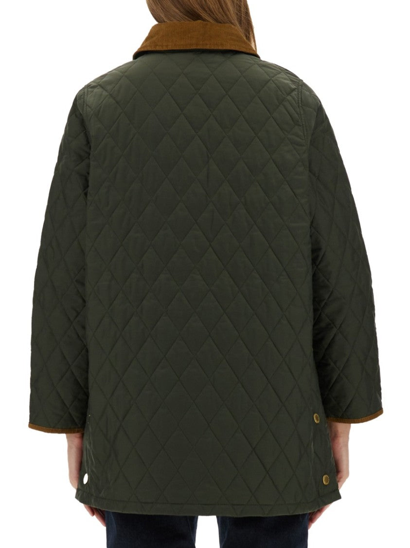 Barbour Quilted Short Jacket With Diamond Pattern