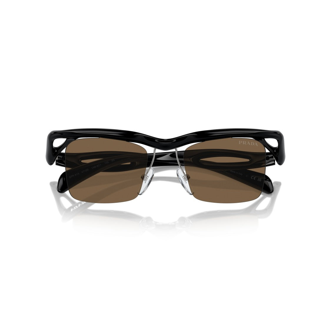 Prada 0Pr A15s Sculptural Black Nylon Sunglasses