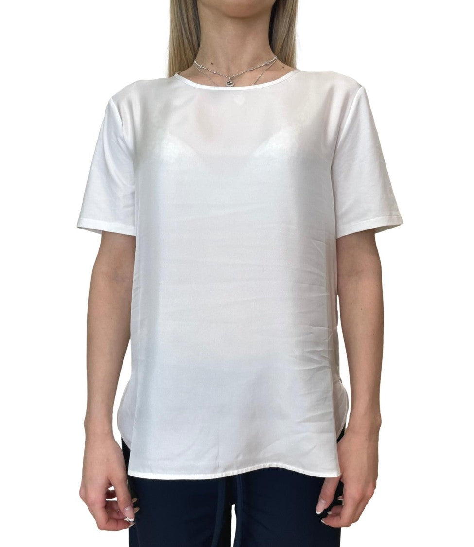 Max Mara White Mmlotre Cotton Knit Top
