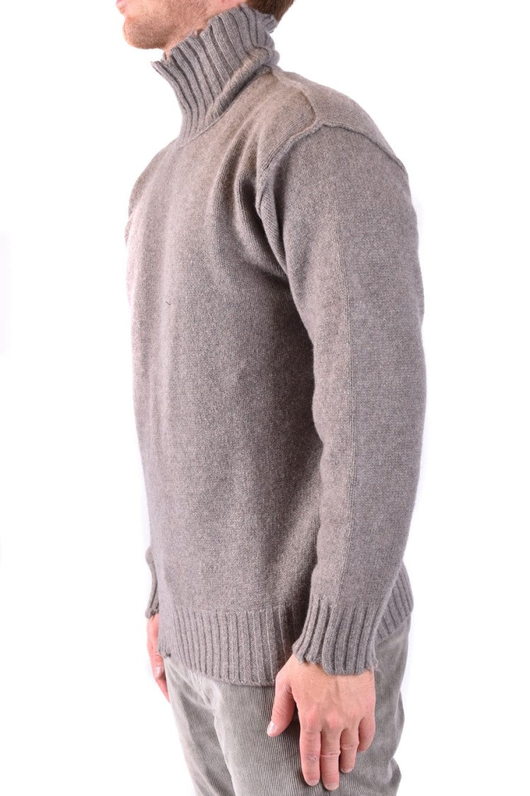 Isabel Benenato Taupe Cashmere-Wool Sweater