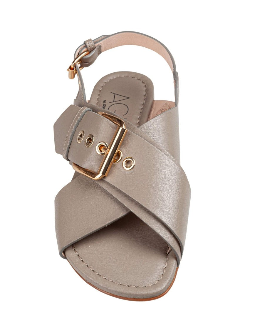 Agl Criss Cross Leather Sandal