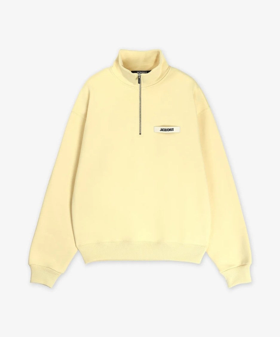 Jacquemus Half-Zip Cotton Fleece Pullover
