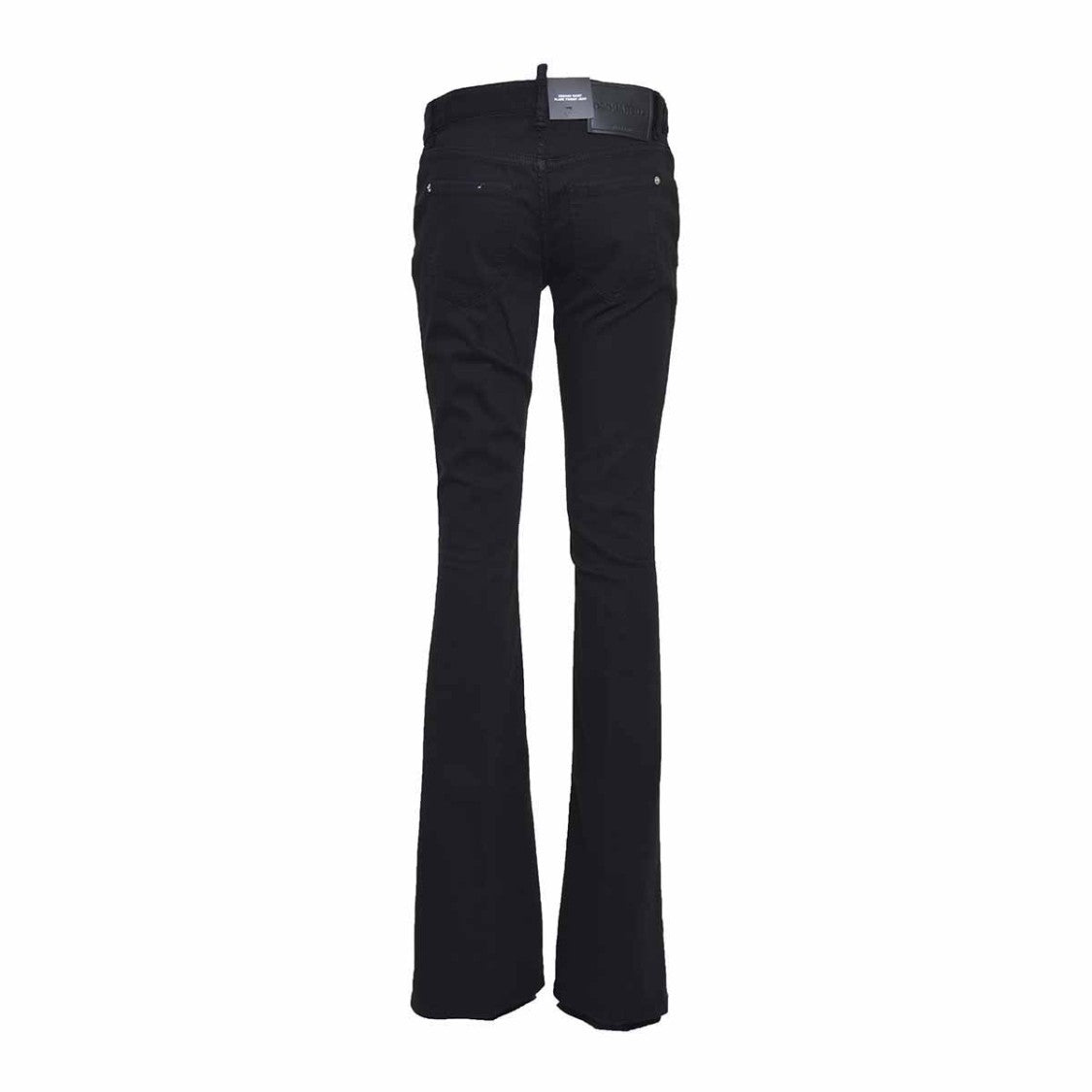 Dsquared2 Black Mid-Rise Twiggy Flare Jeans