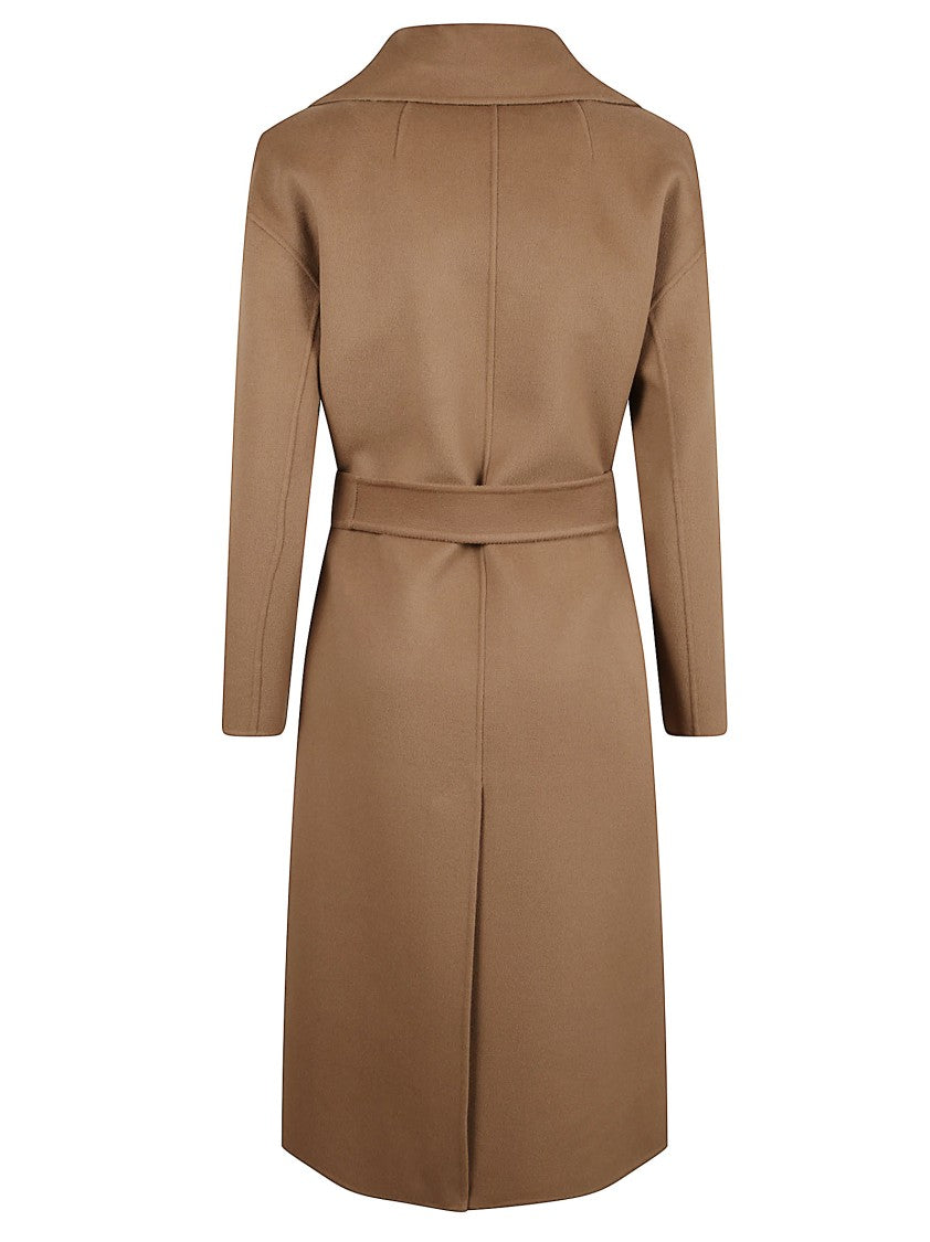 Max Mara Classic Wrap Coat With Wide Lapel
