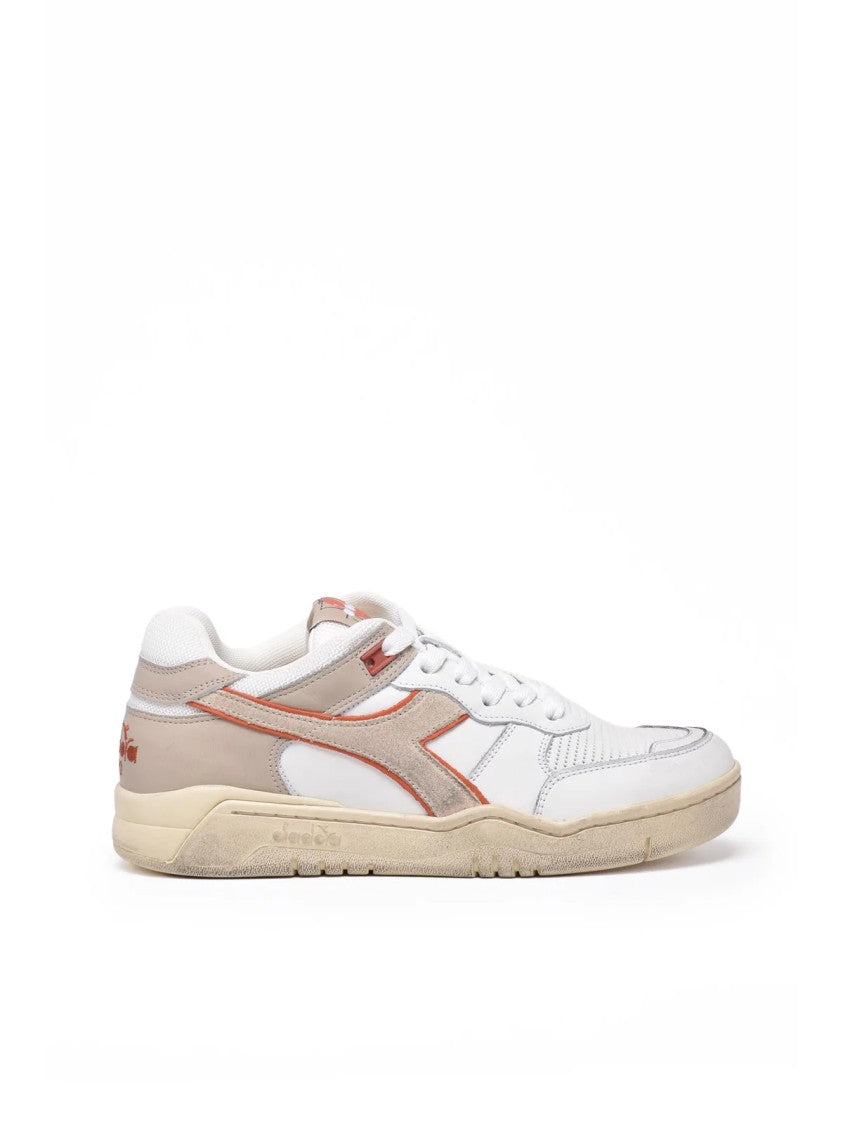 Diadora Heritage White Beige Leather B.560 Sneakers
