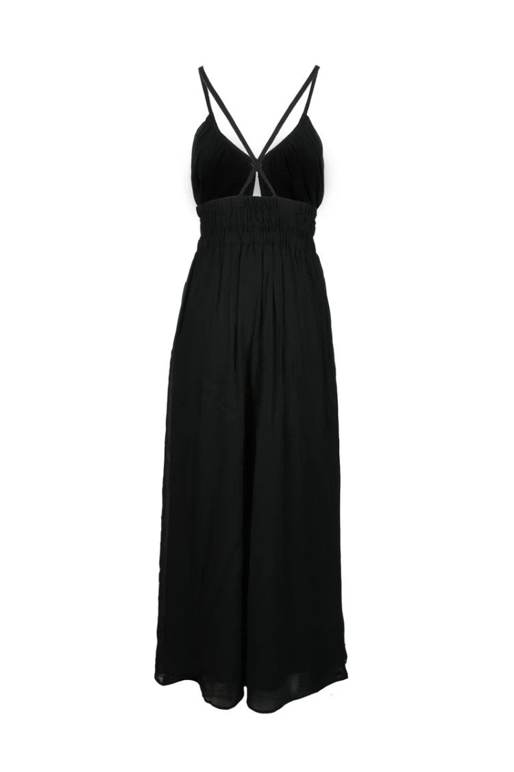 Dondup Long Chiffon Dress - Black