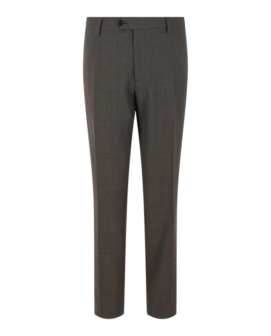 Ferragamo Mid-Rise Tweed Wool Trousers With Tailored Fit