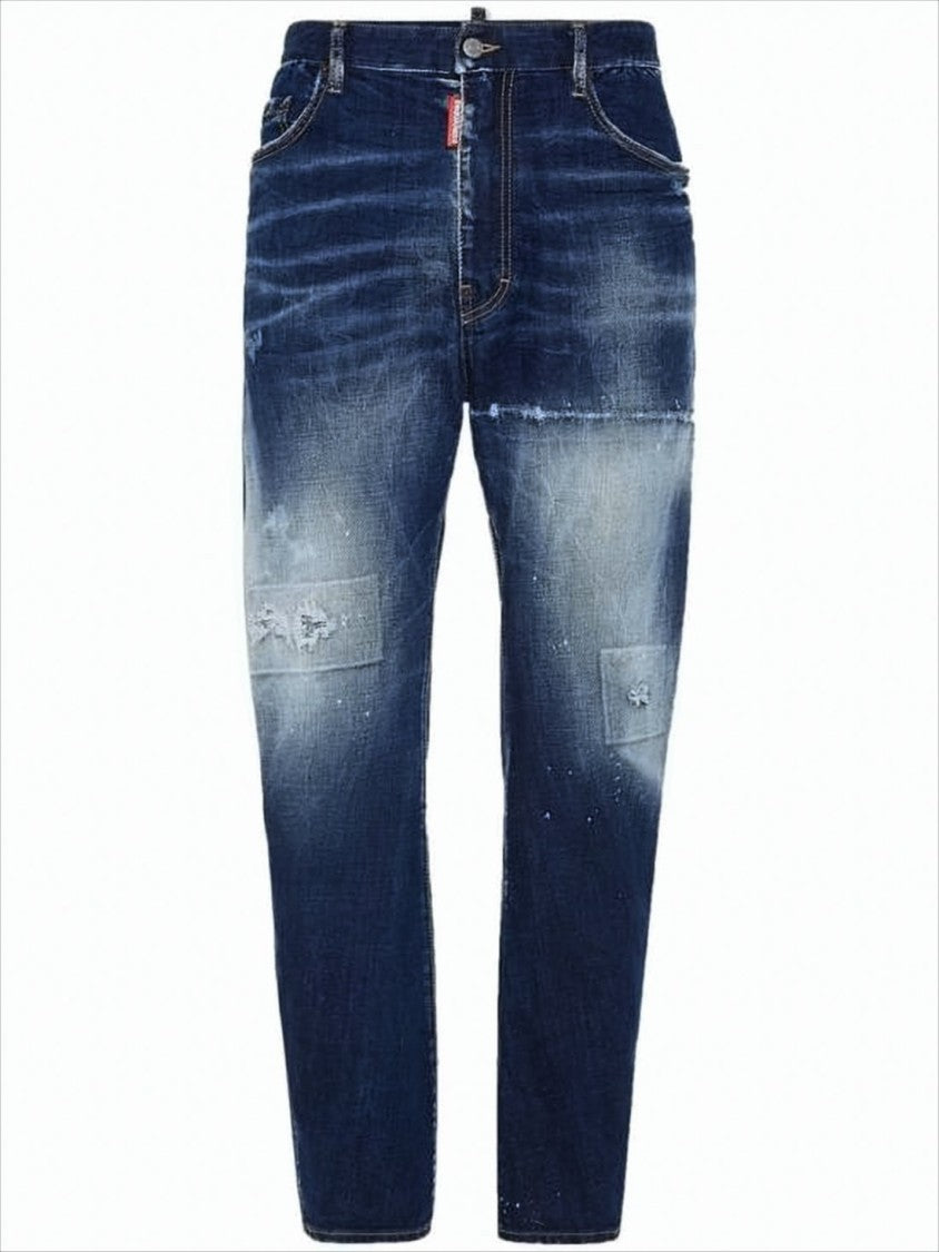 Dsquared2 Tapered Blue Denim Pants
