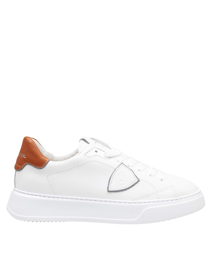 Philippe Model Temple Low Leather Sneakers In White