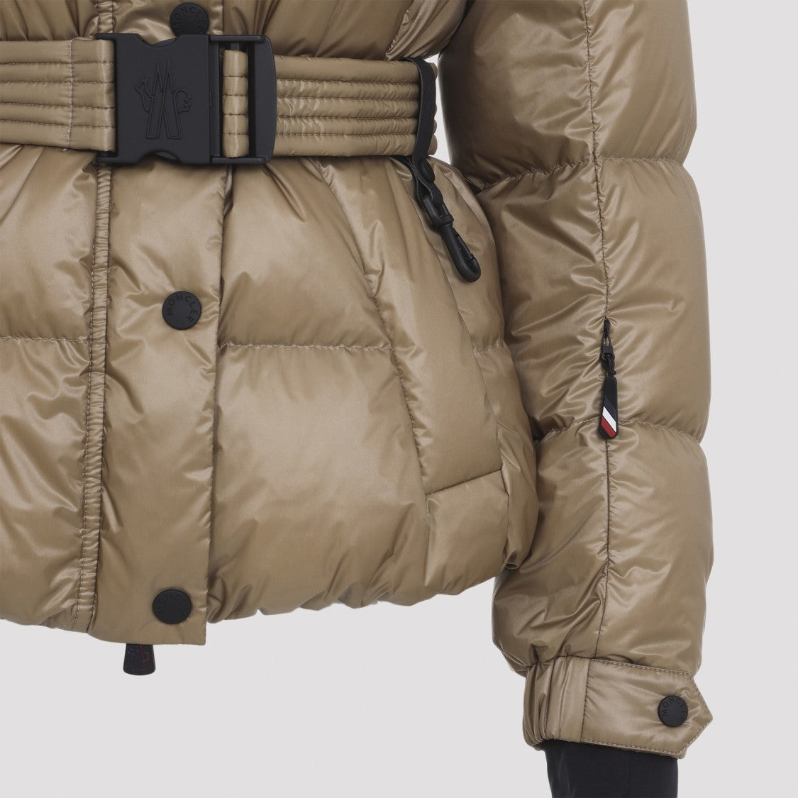Moncler Grenoble Padded Down Coat With Adjustable Belt