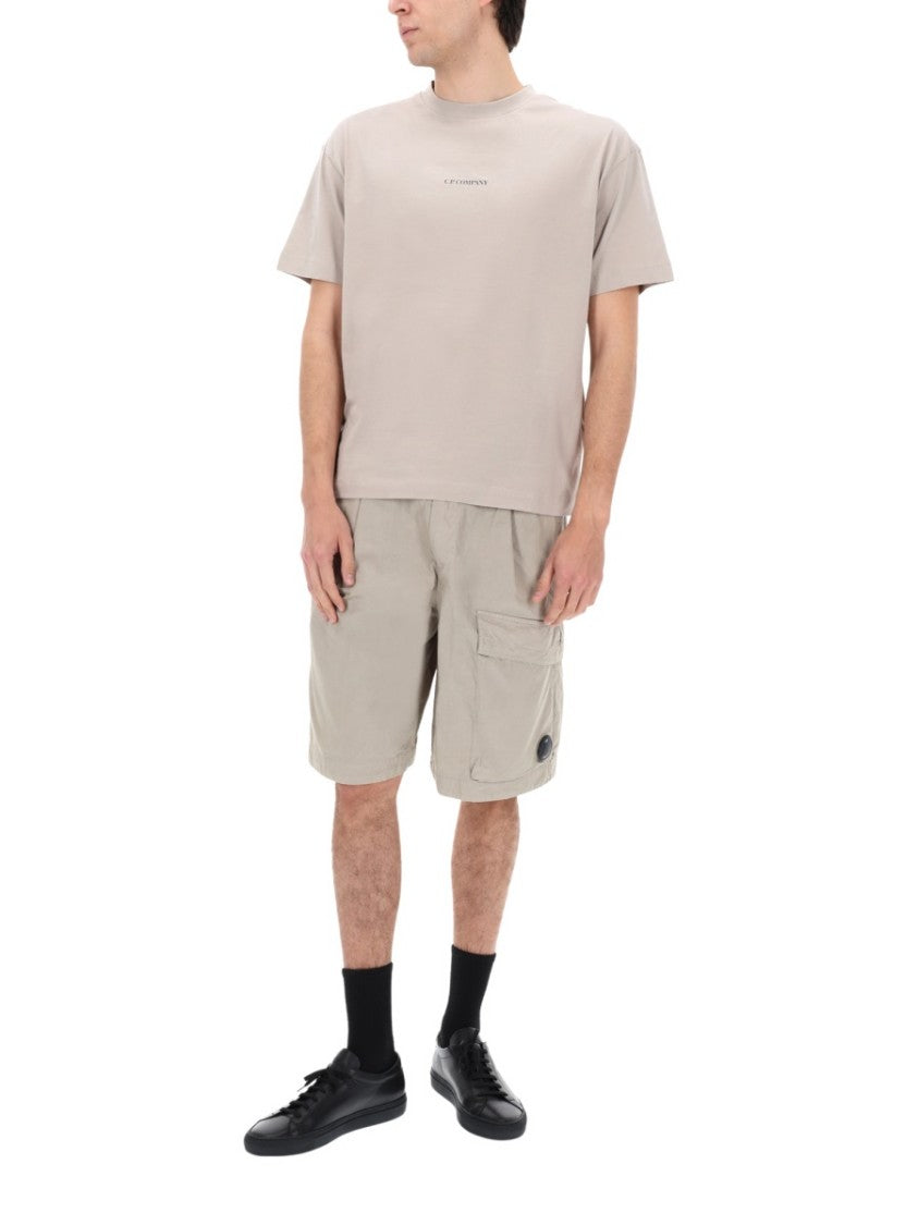C.P. Company Neutrals Elastic Waistband Cargo Shorts