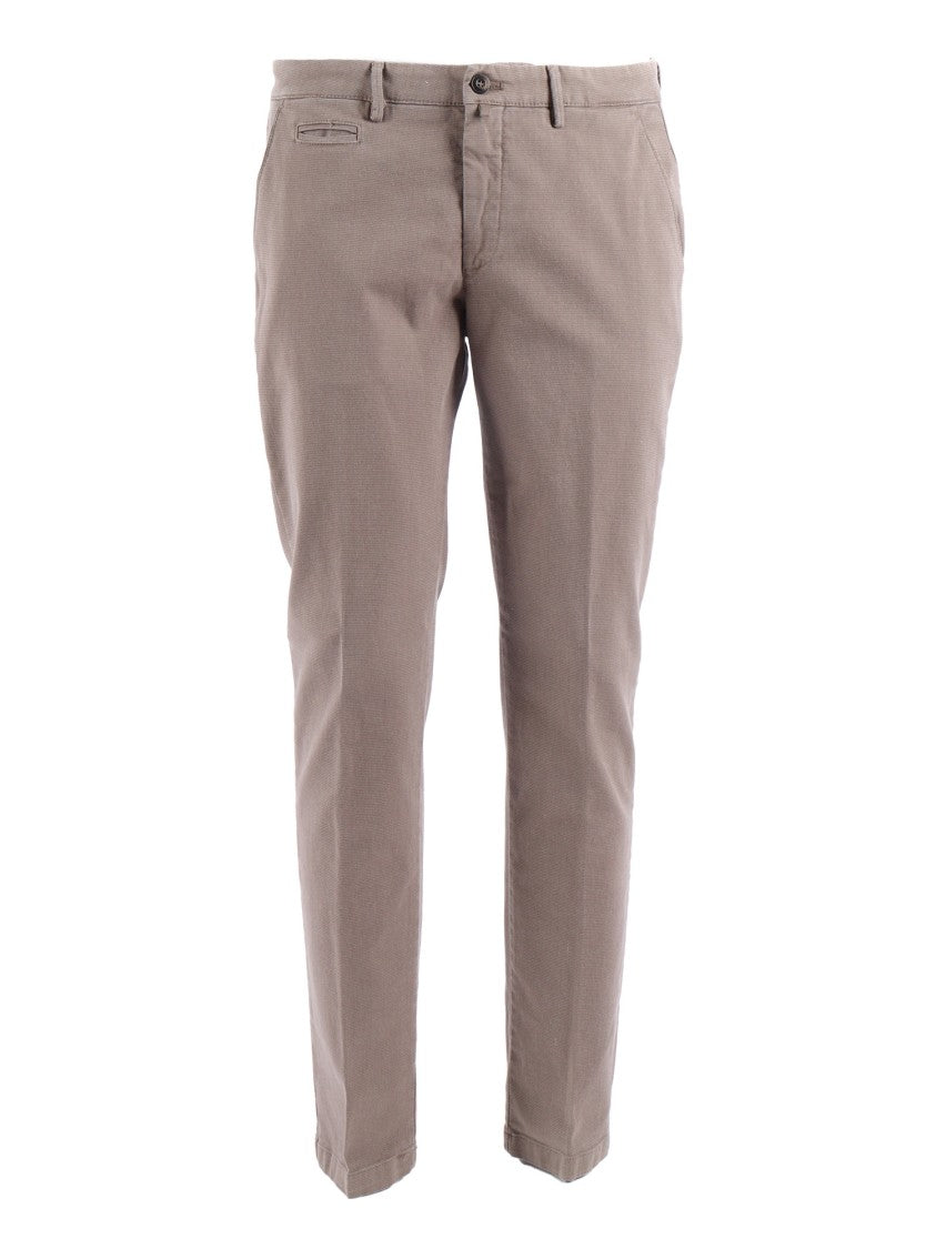 Briglia Slim Fit Trousers With Textured Fabric
