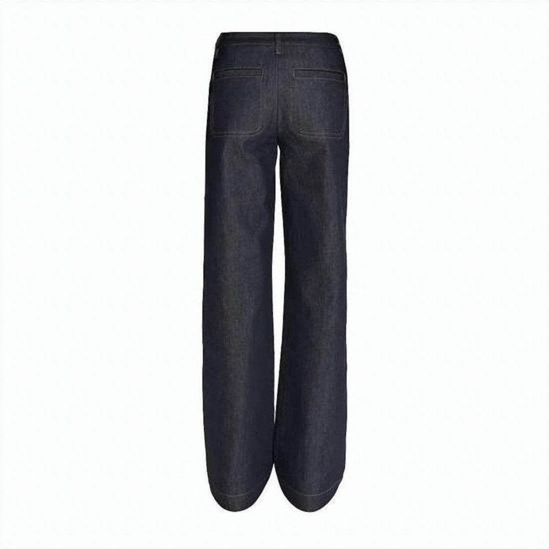 A.P.C. Straight-Leg High-Waist Denim Pants With Contrast Stitching