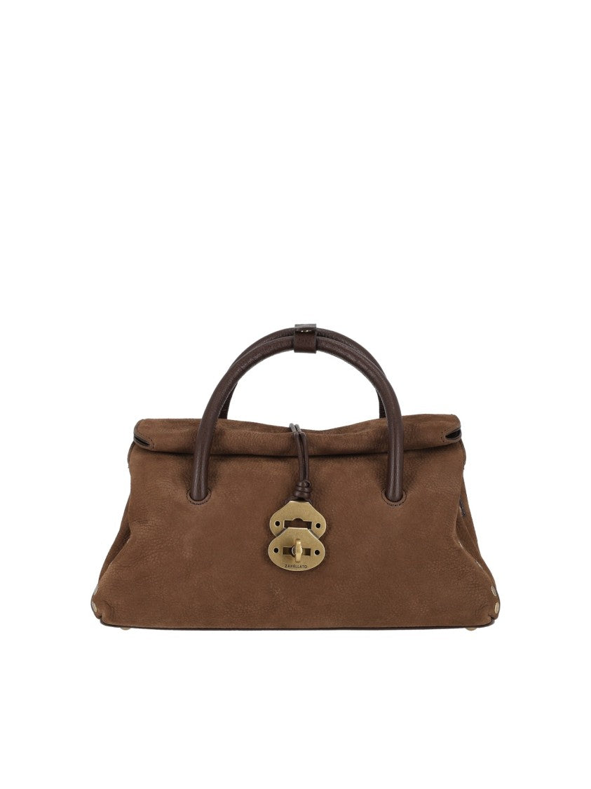 Zanellato Srl Brown Dotta Jones Nabuk Suede Shoulder Bag