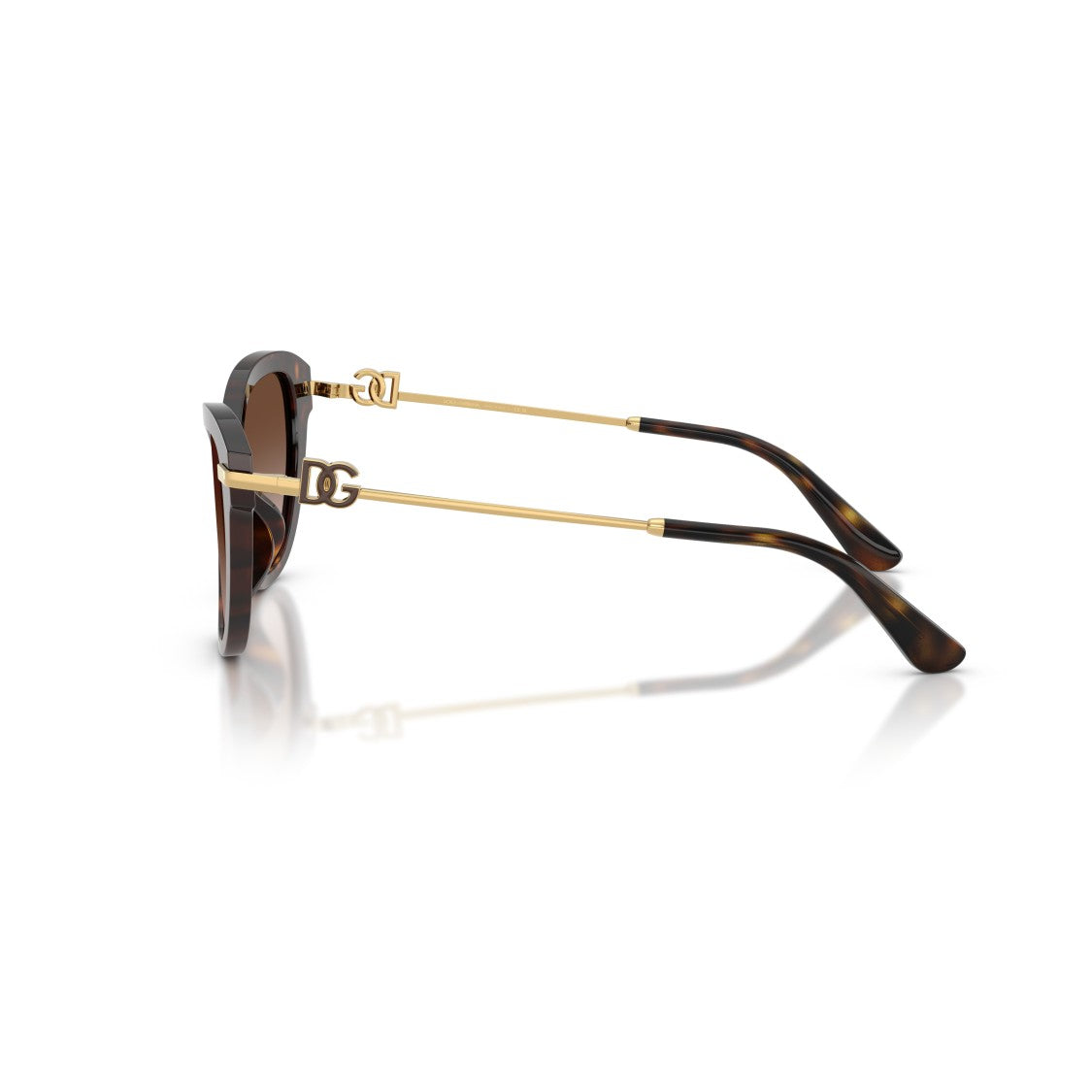 Dolce & Gabbana 0Dg4534 Tortoiseshell Cat-Eye Sunglasses With Gold Metal Temples