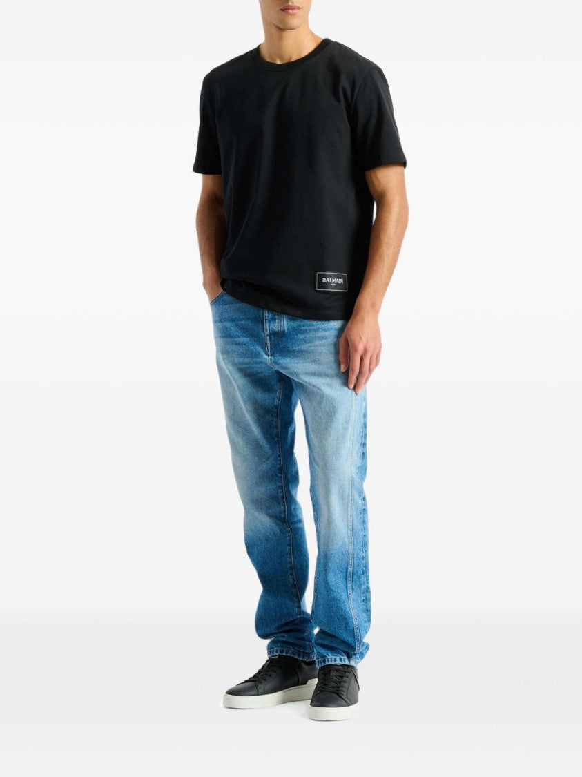 Balmain Black Relaxed-Fit Cotton T-Shirt