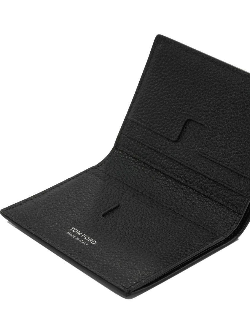 Tom Ford Grain Leather Folding Card Holder