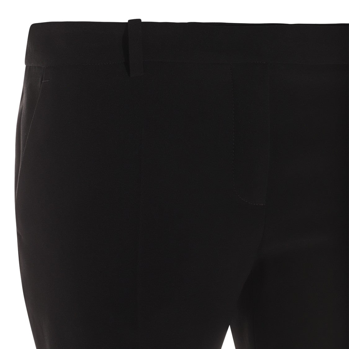 Alexander Mcqueen Flared Black Viscose Trousers With Tailored Silhouette