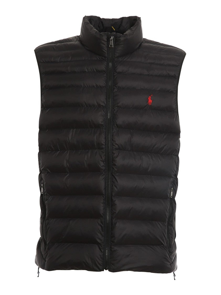 Polo Ralph Lauren Quilted Casual Vest With Stand-Up Collar And Zippered Pockets