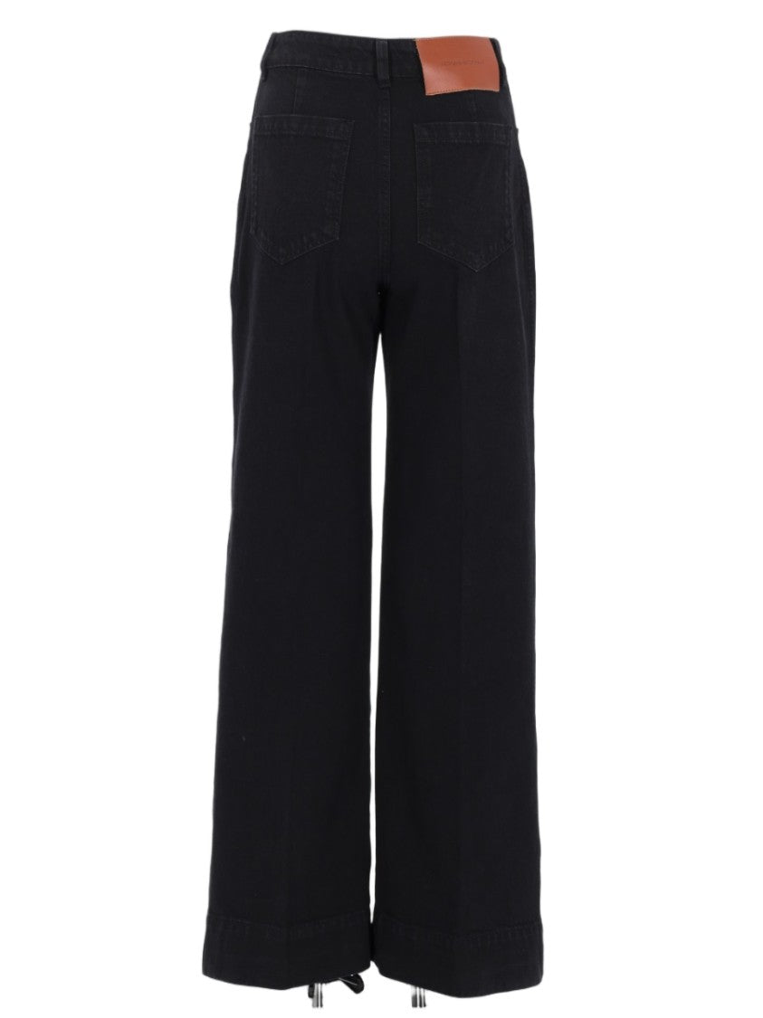 Victoria Beckham Alina High-Waist Cropped Wide-Leg Jeans