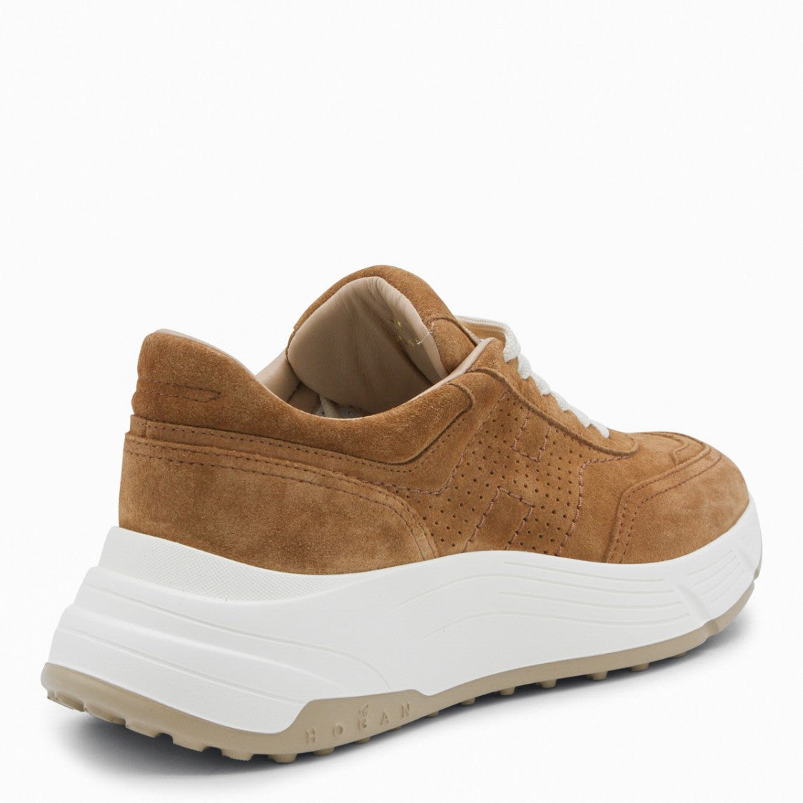 Hogan Sporty Brown Suede Sneakers