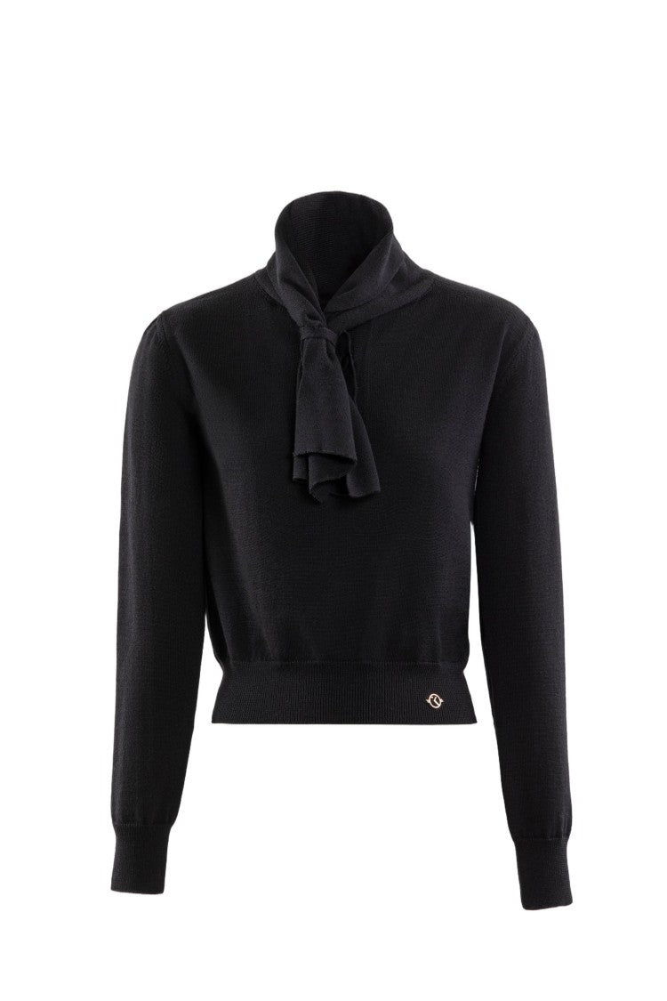 Saiid Kobeisy Wool Bow Blouse