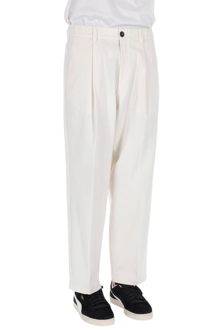 Herno White Elasticated Waist Technical Pants