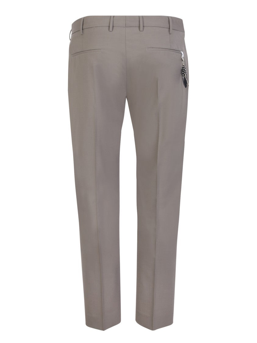 Pt Torino Grey Slim Fit Trousers