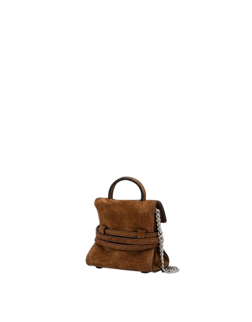 Moschino Compact Brown Calf Leather Tote Bag