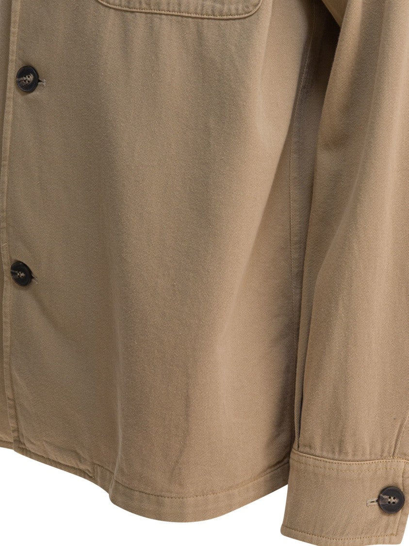 Altum Beige Button-Up Jacket With Flap Pockets