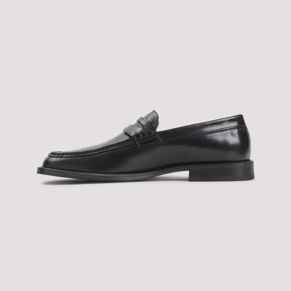 Our Legacy Black Penny Loafers Crafted From Smooth Calf Leather