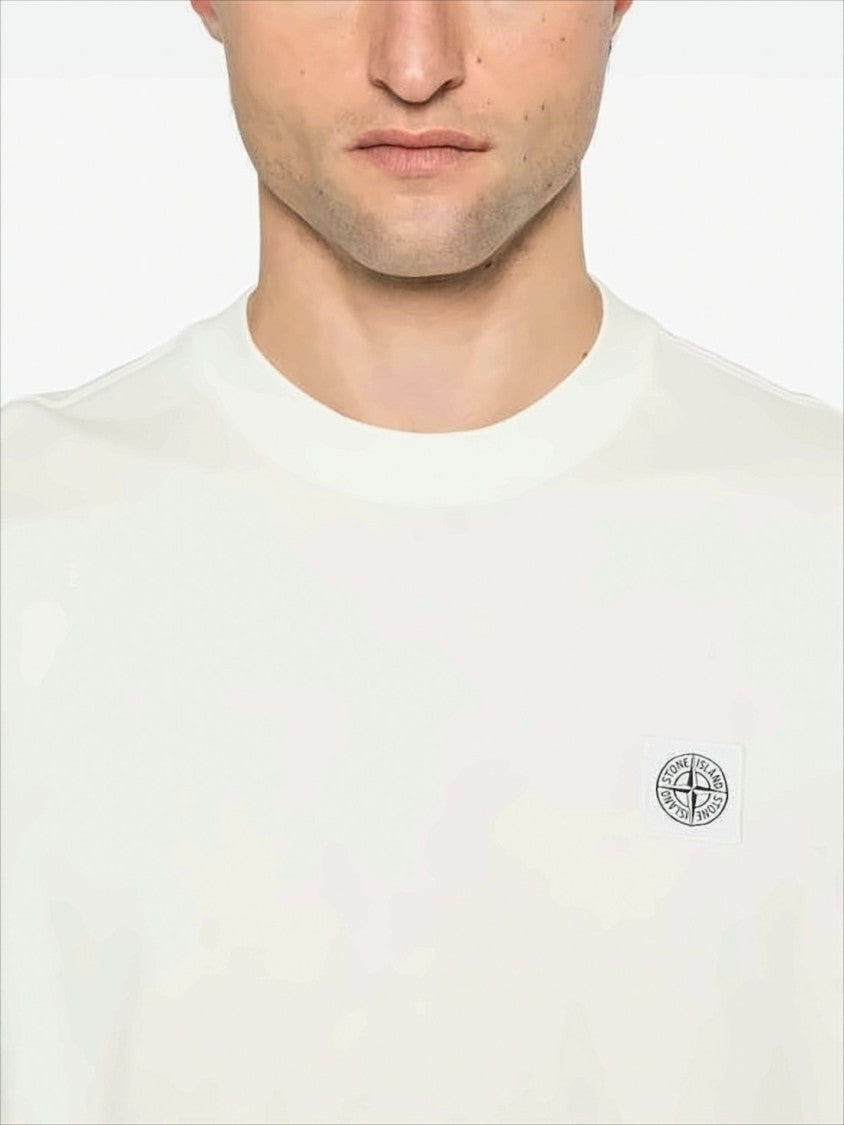Stone Island Short-Sleeved Crew Neck T-Shirt With Subtle Emblem Patch