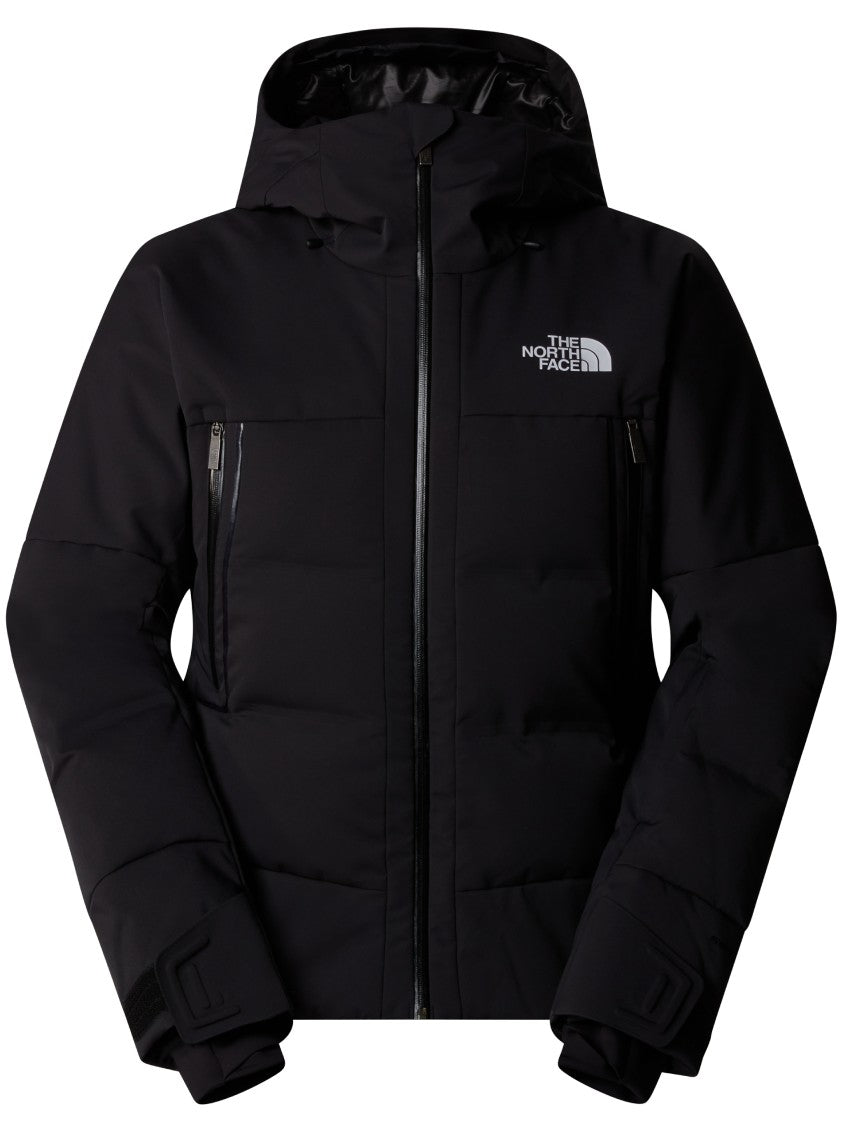 The North Face Padded Black Down Jacket With Hood And Adjustable Cuffs
