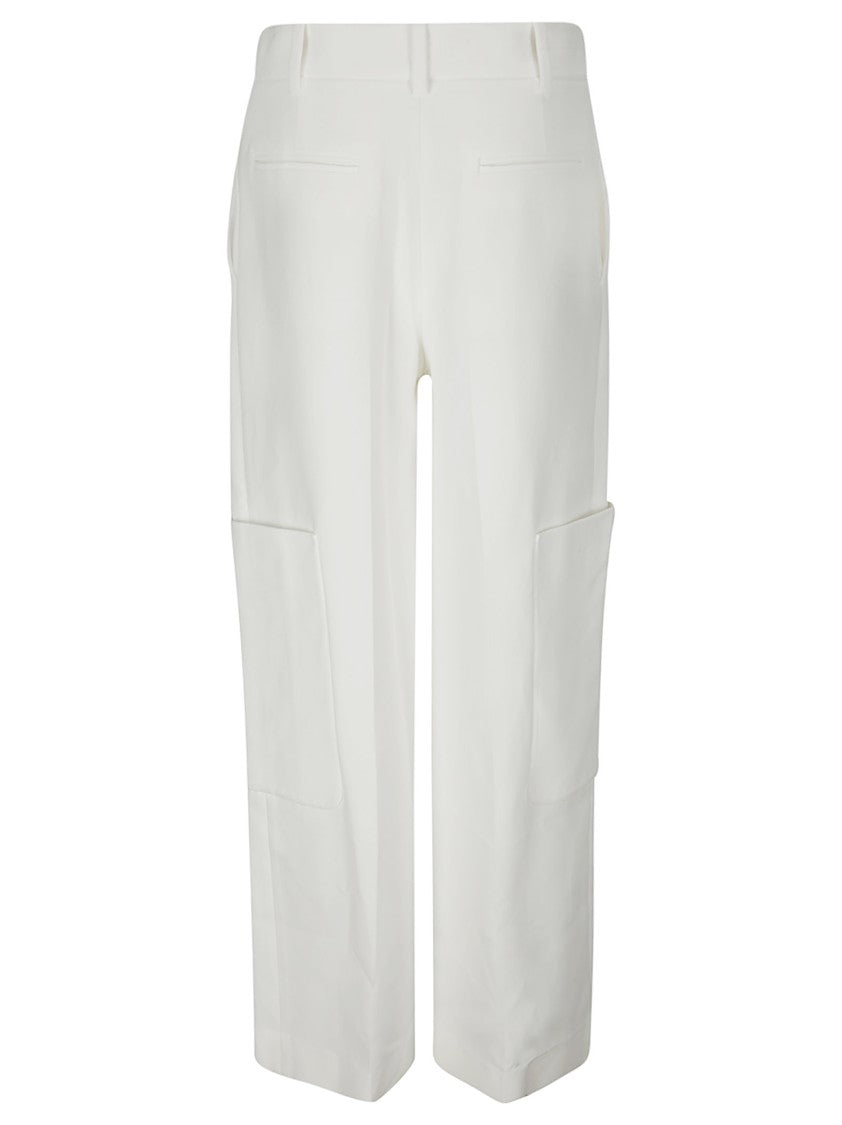 Khaite Classic Viscose Trousers With Hook And Zip Closure