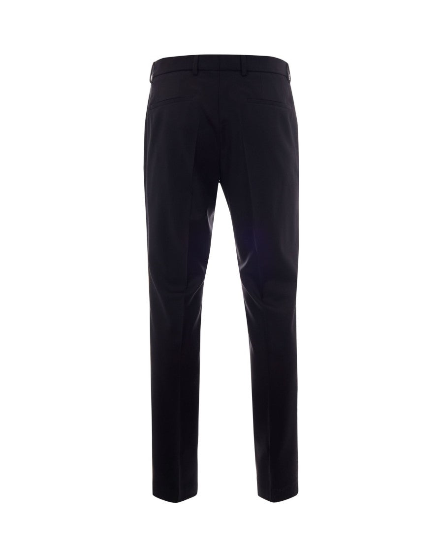 Boss Slim Fit Trousers In Fine Virgin Wool With Pleats