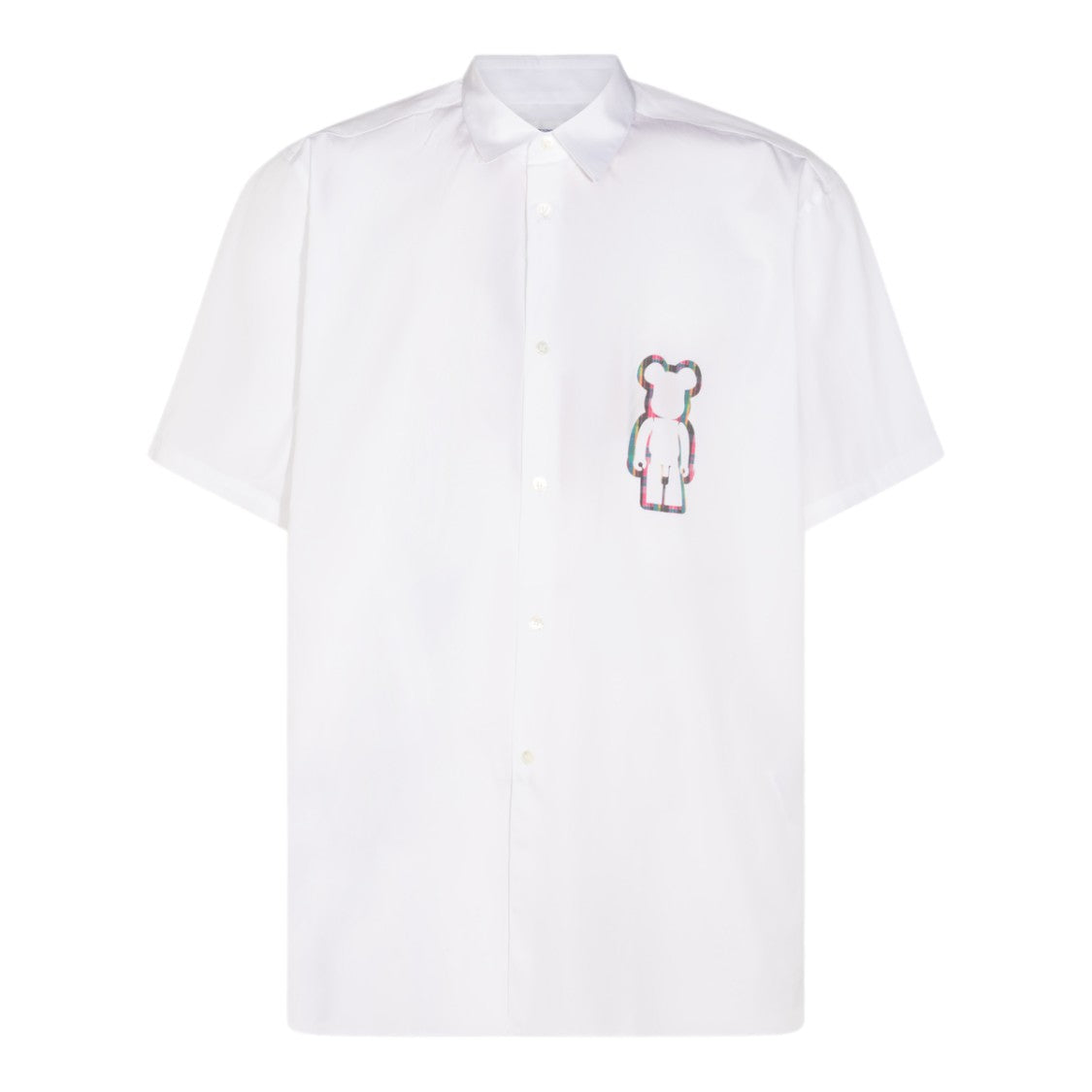 Comme Des Garçons Short-Sleeved Button-Up Shirt With Playful Graphic