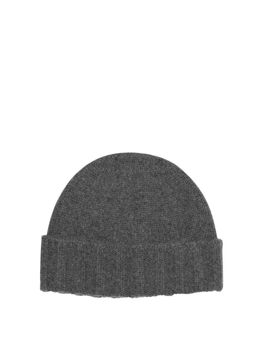 Drumohr Finely Knitted Cashmere Hat With Ribbed Brim