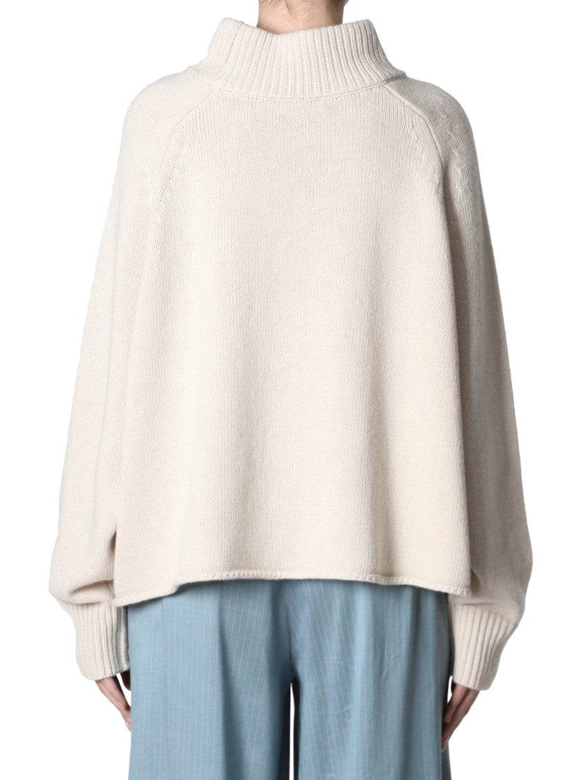 Roberto Collina Merino Wool Turtleneck Loose Boxy Sweater