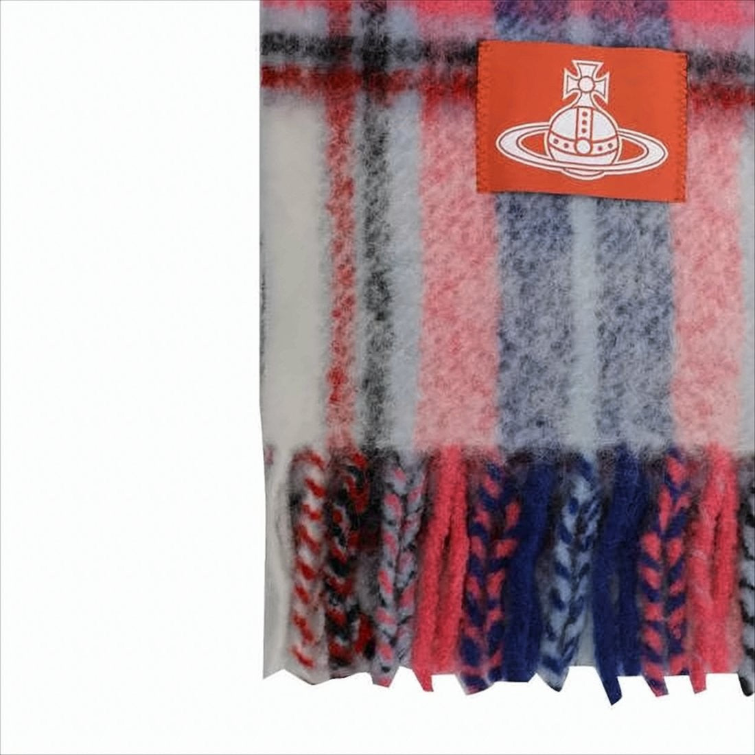 Vivienne Westwood Chunky Tartan Scarf With Fringed Ends